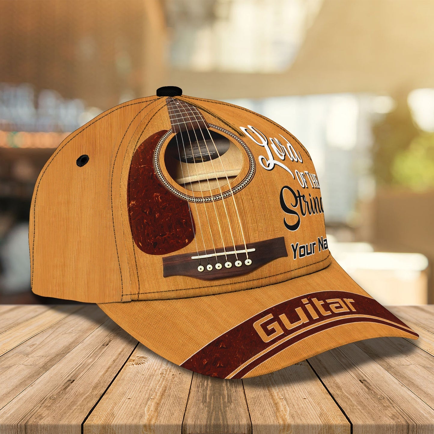 3D Classic Cap Guitar Personalized Name Cap Lasfour CA1425