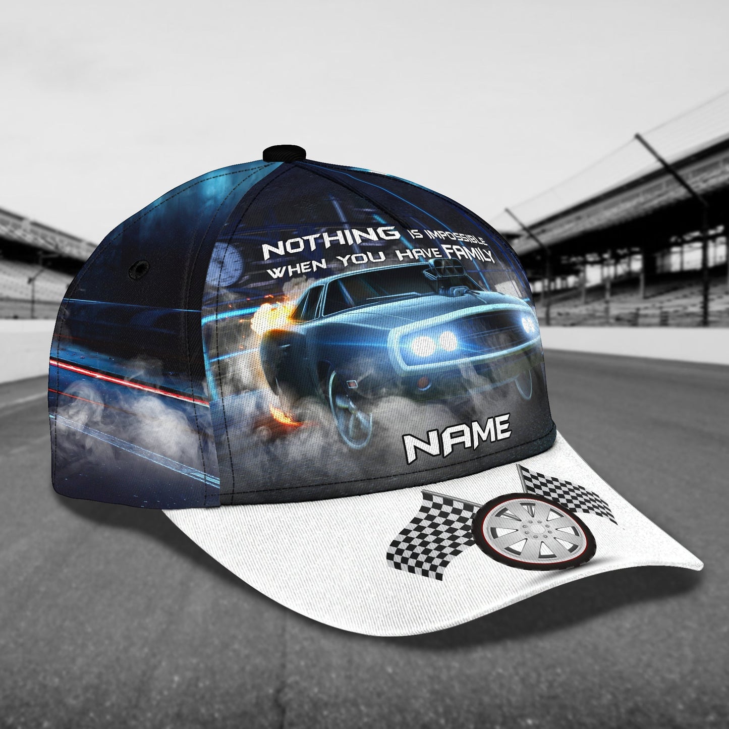 3D Classic Cap Racing Family Personalized Name Cap 396 Lasfour CA1019