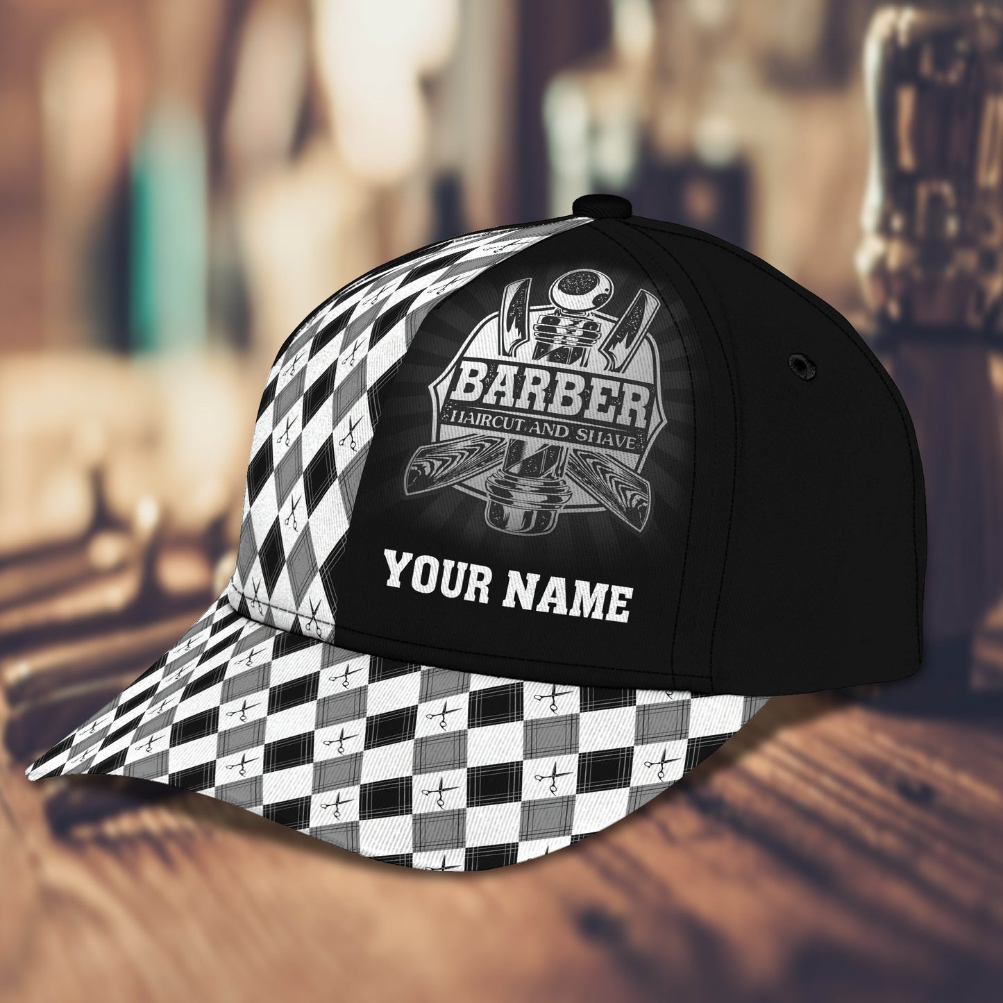 Customized Barber Cap Hat Summer Classic Cap For A Barber Cap Uniform Hair Cut Salon CO0985