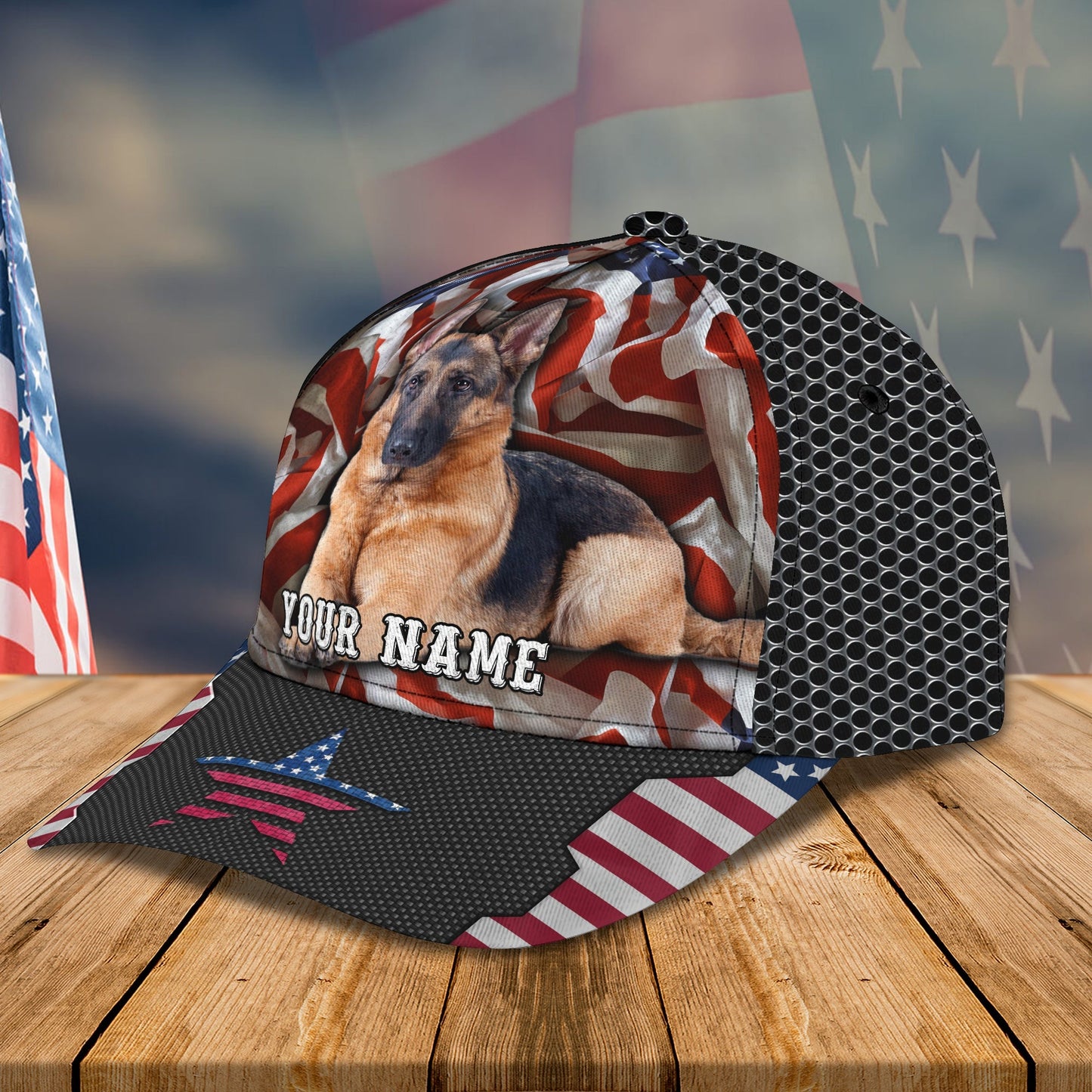3D Classic Cap Classic Cap German Shepherd 123 Lasfour CA1535