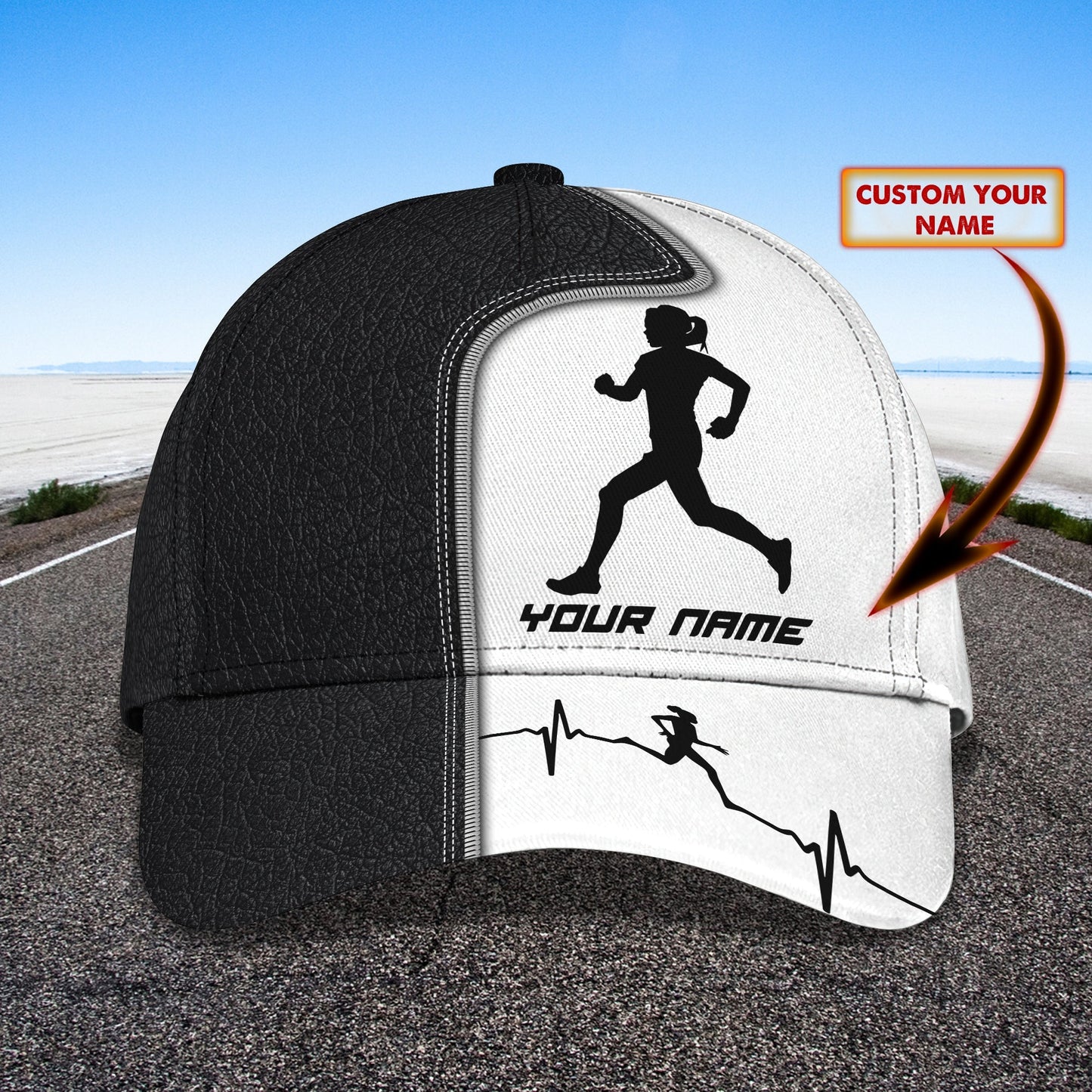 3D Classic Cap Jogging Personalized Name Cap CA2472