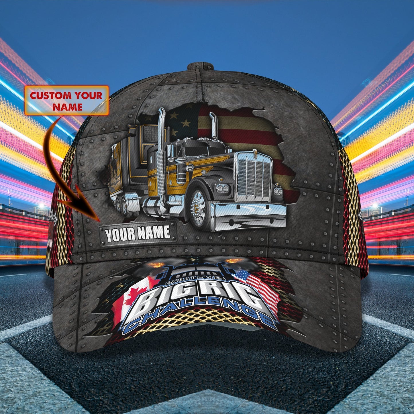 3D Classic Cap Truck Sp2 Personalized Name Cap Lasfour CA1768