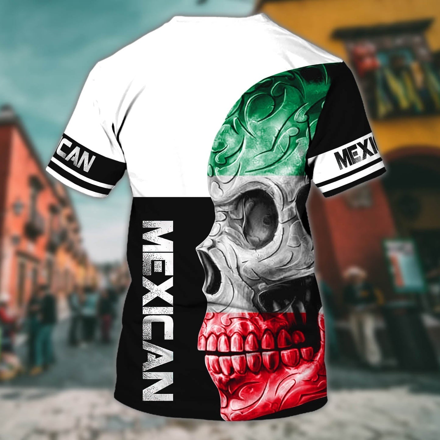 Customized Skull Mexico T shirt, Mexico Skull Shirts For Men And Women TO0834