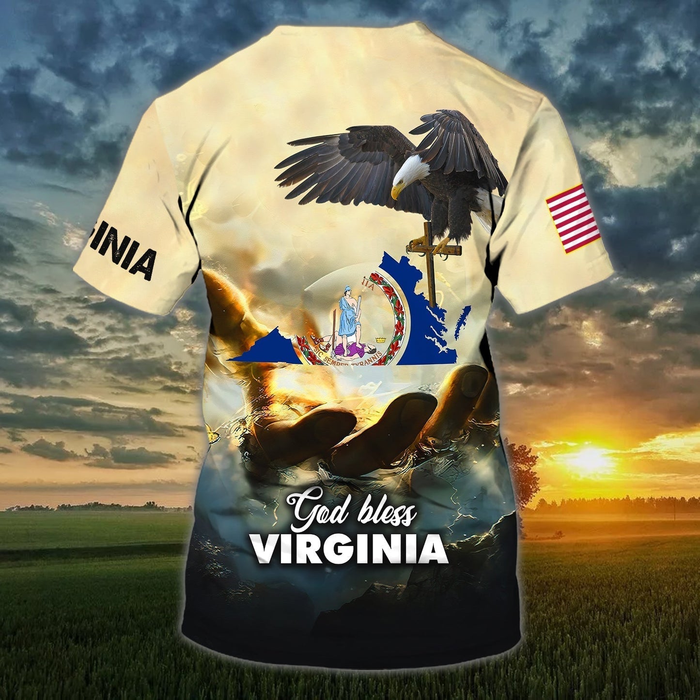 Customized God Bless Virginia T Shirt Virginia T Shirt Gift For Christian Jesus Shirt TO1441