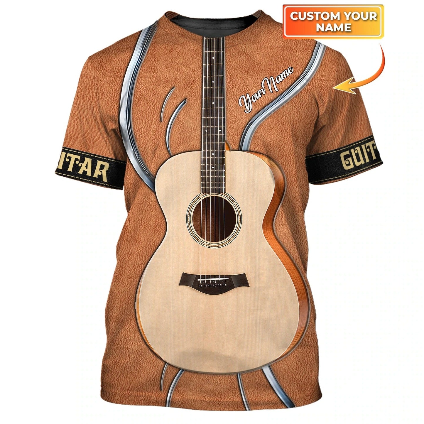 Custom 3D Full Printed Guitar Tshirt, 3D Shirt For Guitar Men, Gift To Guitarist Friends, Guitar Shirt TO0709