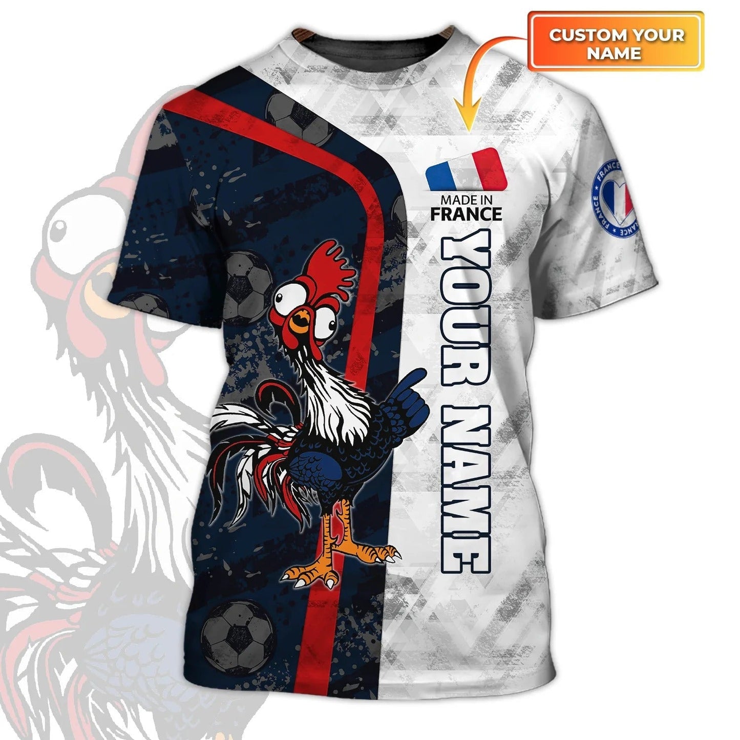 Rooster France Football T Shirt For Men Women, Support France Football Team Shirt, France Fan Gift TO2677