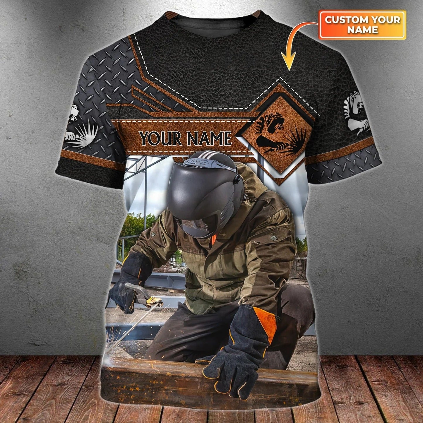 Custom Name 3D Print Welder Tshirt, Man Welder Shirt, To My Welder Dad TO2681