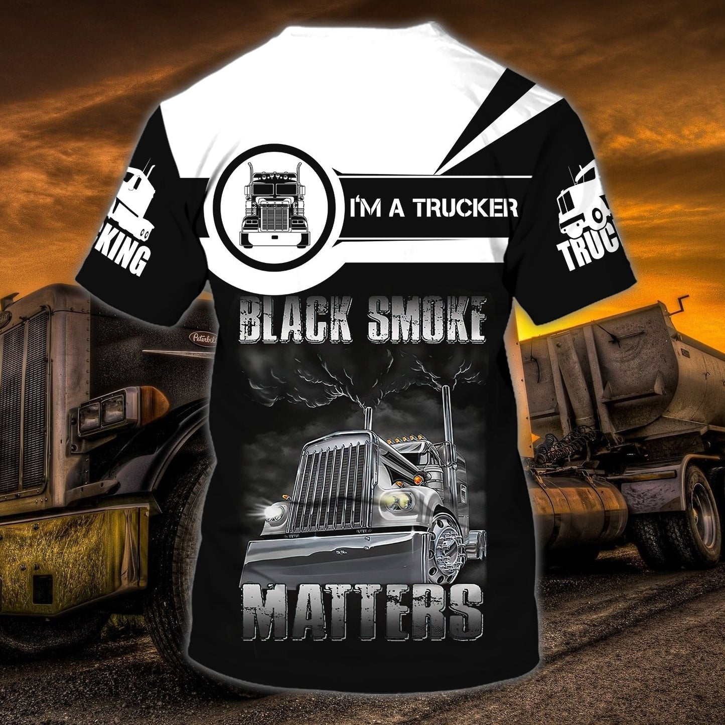 Personalized Truck Driver T Shirt Black Smoke Matters Gift For Trucker TO1705
