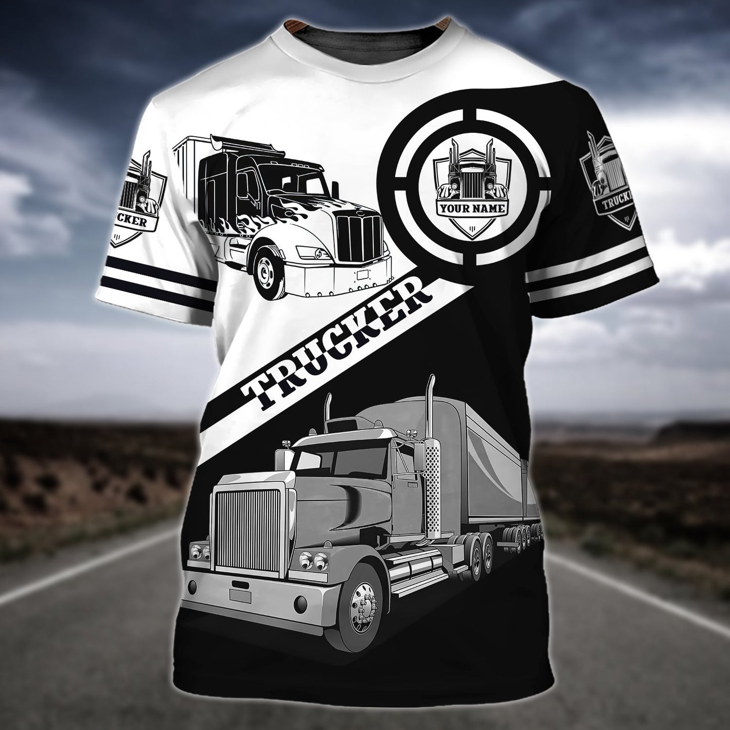 Personalized Name Truck Driver Shirt Trucker Driving Team Uniform Shirts TO1703