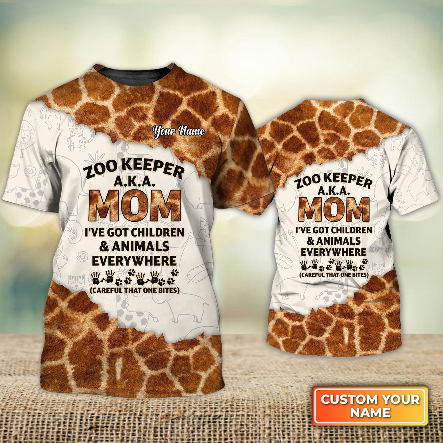Personalized Women Zoo Keeper Shirt Zoo Keeper Mom Tshirt 3D TO1864