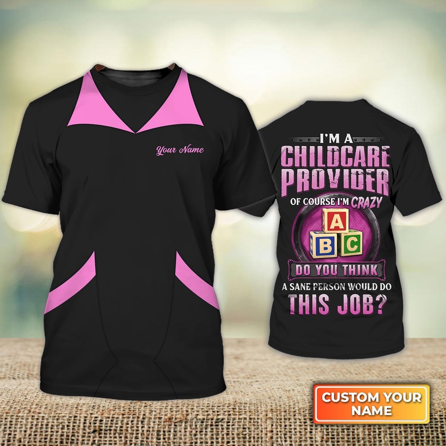Personalized Women Child Care Shirt I’M A Childcare Provider T Shirt Gift For Home Childcare TO1287