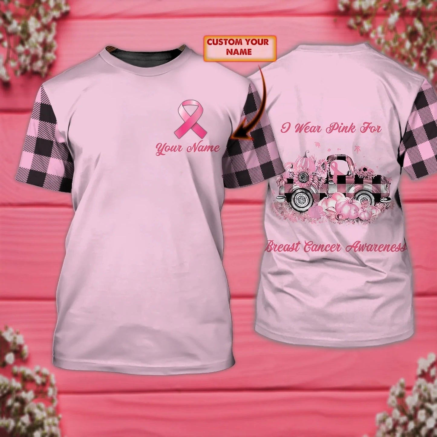 Customized 3D All Over Printed Breast Cancer Awareness Shirt, Gift For Someone Diagnosed With Breast Cancer TO2440