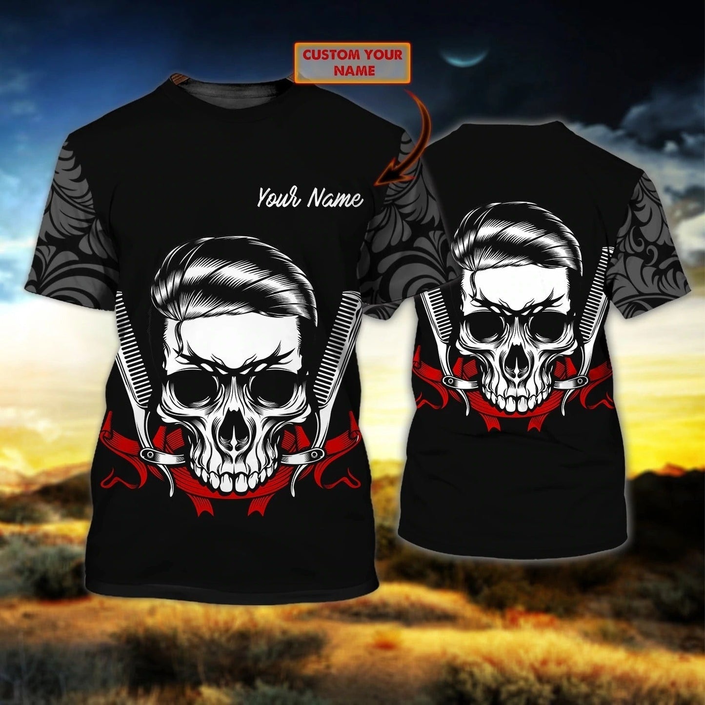 Custom With Name 3D Full Printed Barber Tshirt, Gift For Young Barber Man, Gift For A Professional Barber TO0657
