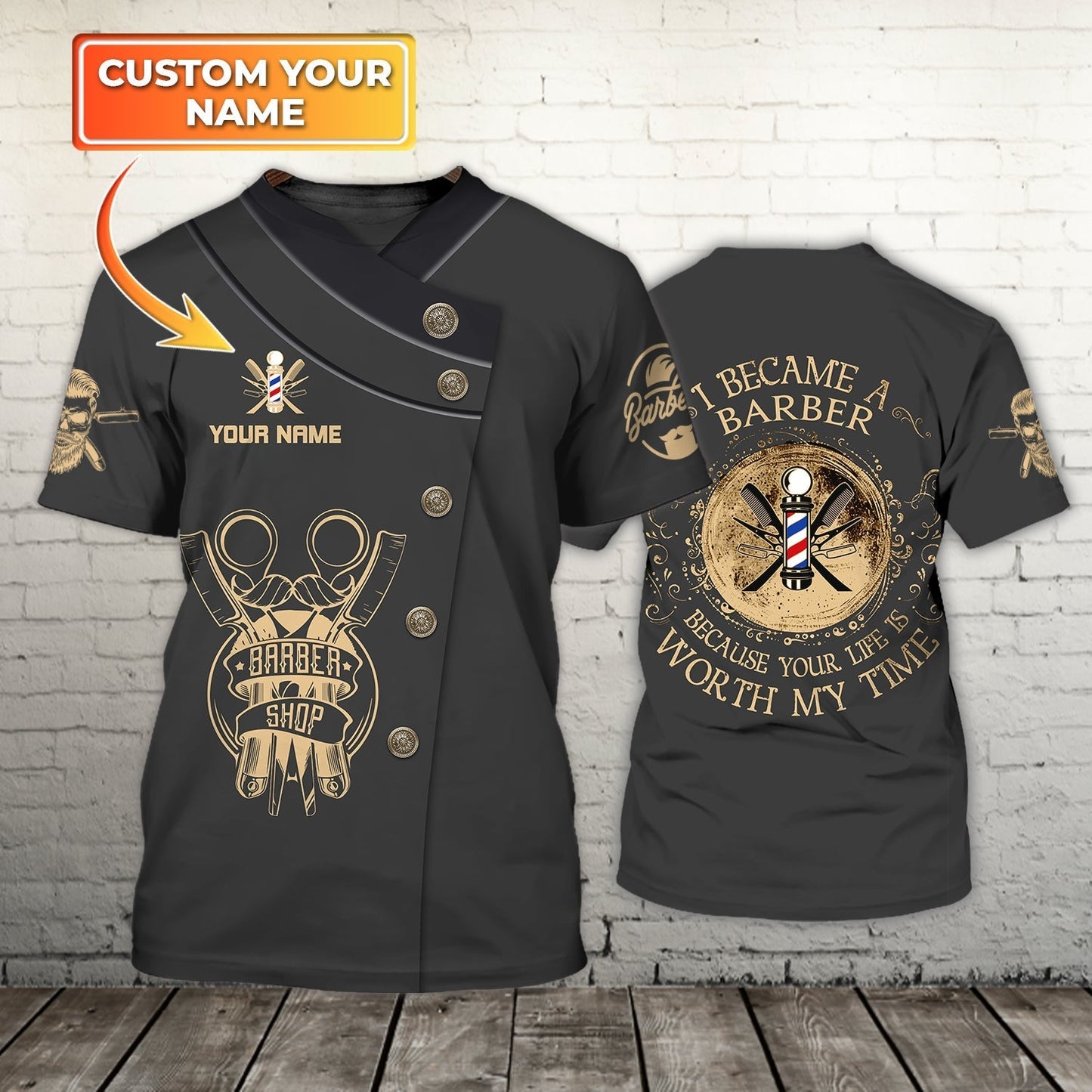 Customized Barber Unisex Shirt Present To Barber Friend Love Barber Shirts TO1279