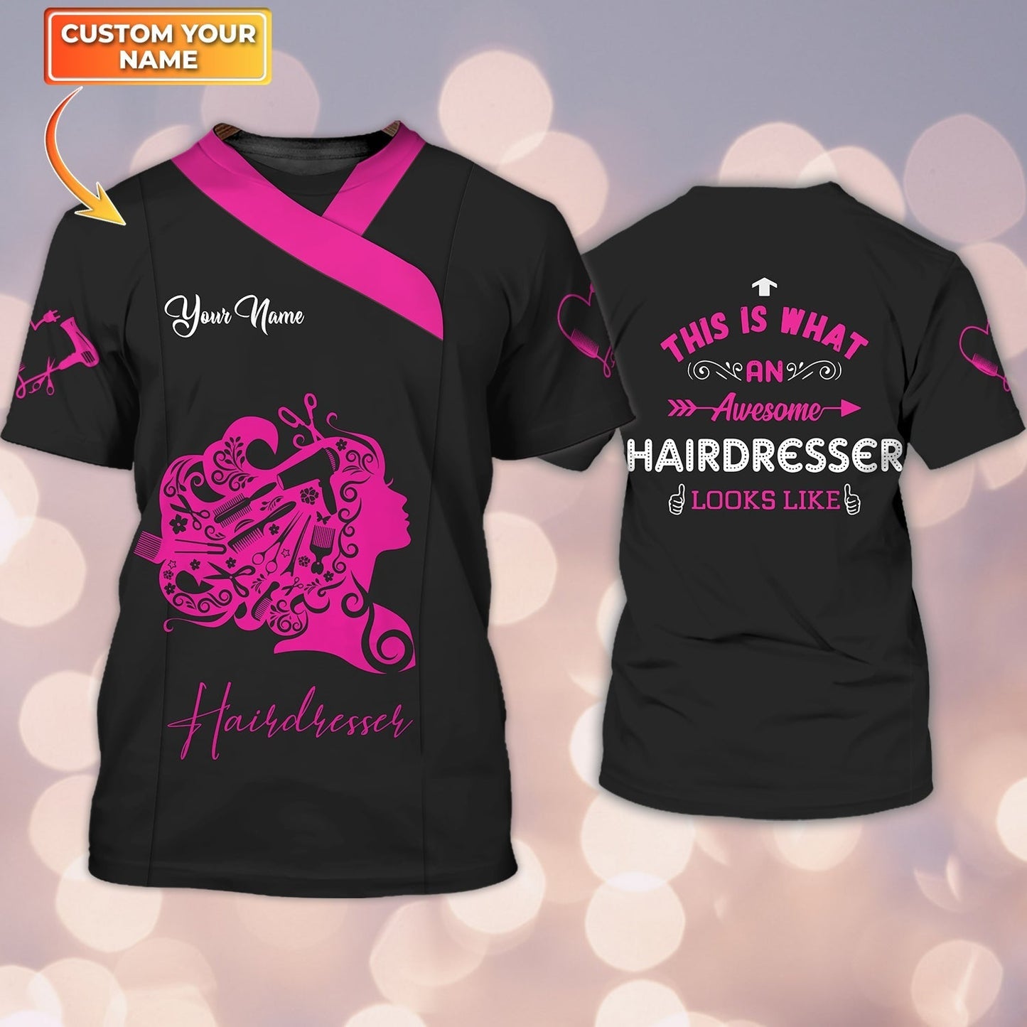 This Is What An Awesome Hairdresser Looks Like Personalized 3D Tshirt Tad TO1905