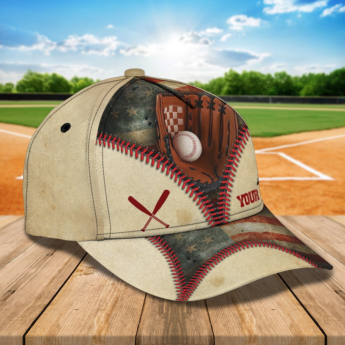 3D Classic Cap Baseball Personalized Name Cap 2 CA0524