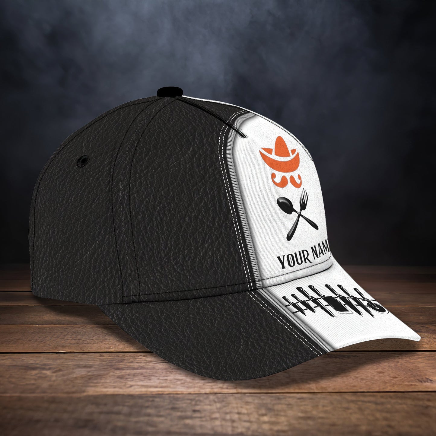 3D Classic Cap Personalized Name Cap Chef 05 Lasfour CA0841
