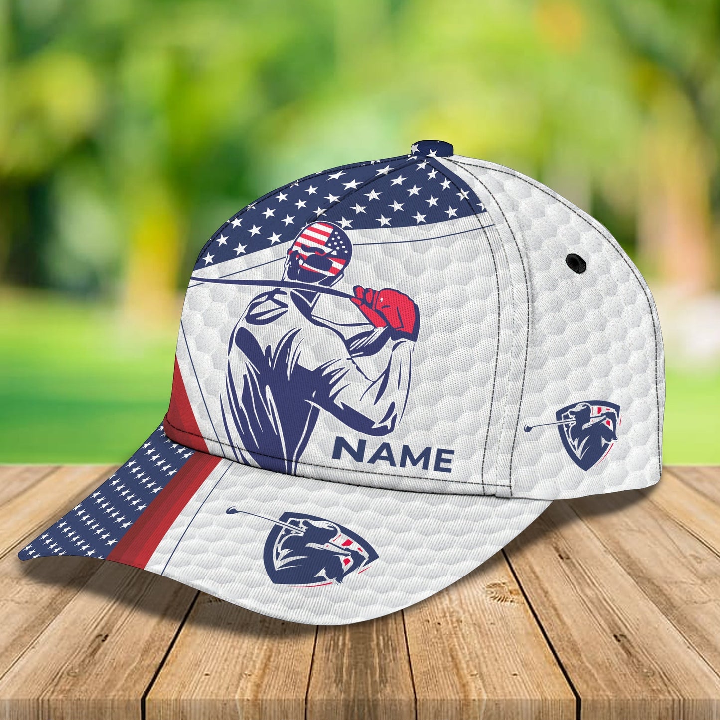 3D Classic Cap Golfer Personalized Name Cap Lasfour CA0637