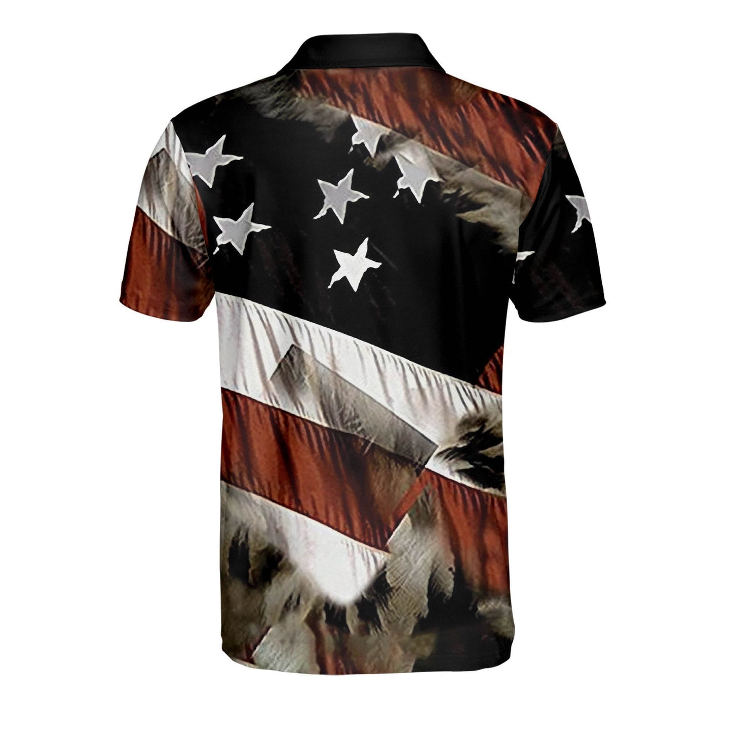 Men's American Flag Eagle 3D Printed Over Polo Shirt SO1359