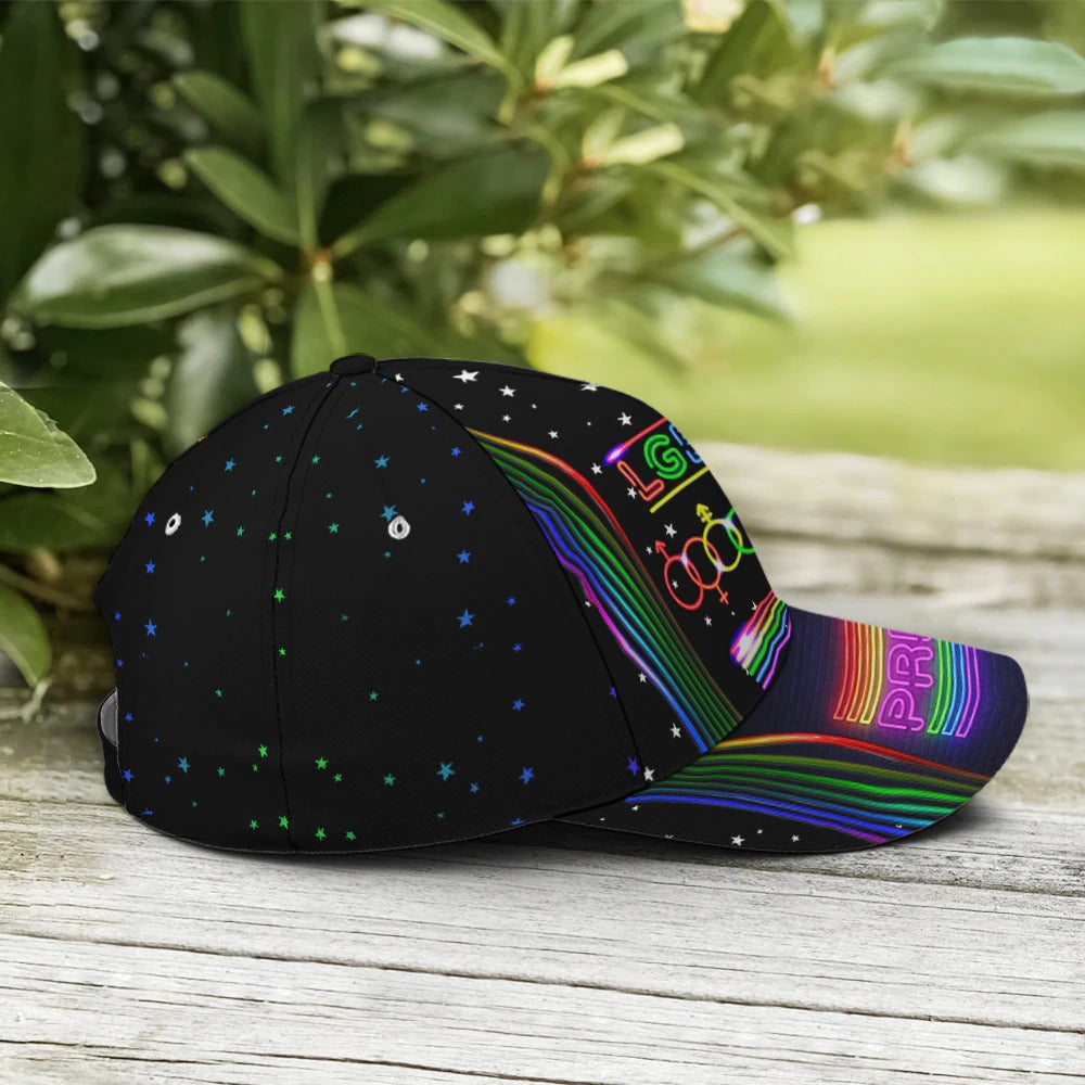 LGBT Cap Love Is Love Pride Black Baseball Cap, Gift For Couple Lesbian, Gay Pride Baseball Cap CO0208