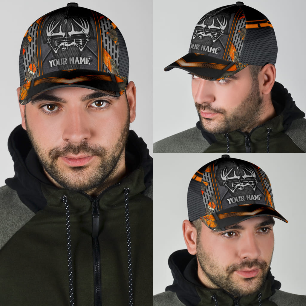 Lasfour 3D All Over Print Baseball Cap Personalized Deer Bowhunting Camo Classic Cap CA0463