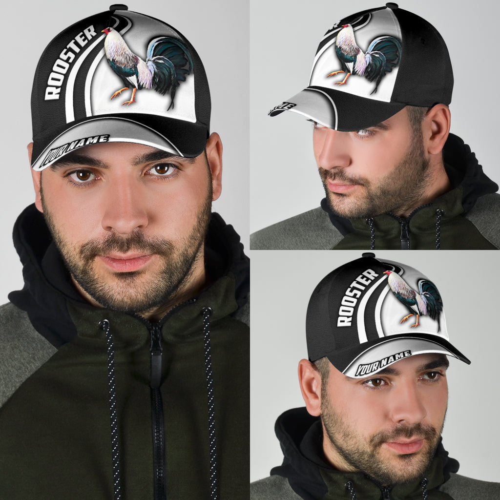 Personalized Name 3D Full Printed Mexican Rooster Cap Hat, Mexico Chicken Baseball Cap Hat CO0479