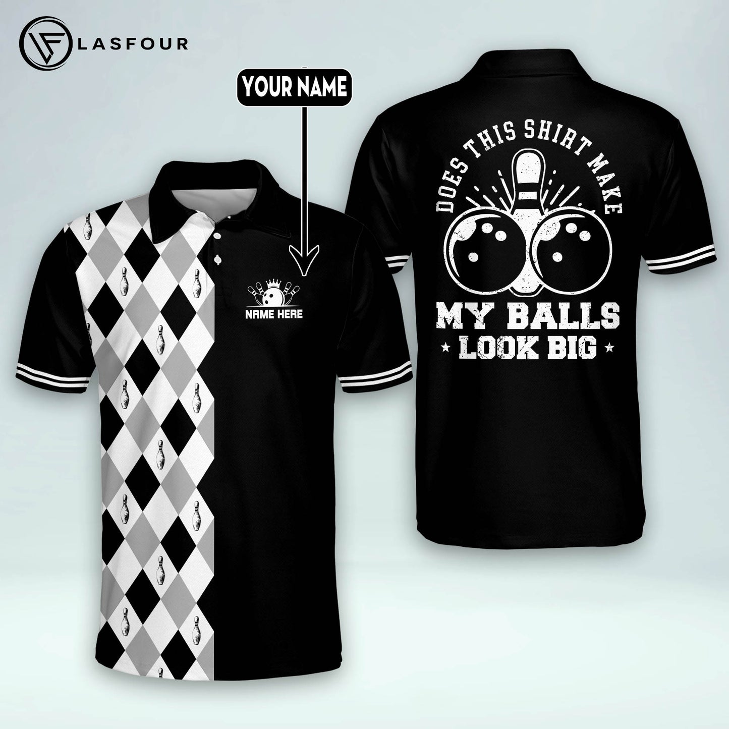 My Balls Look Big Bowling Polo BM0272