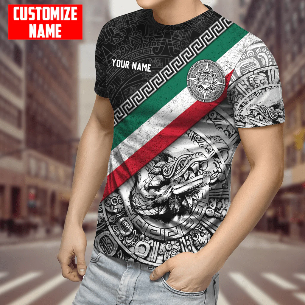 Personalized Mexico Aztec Line Quetzalcoatl Pattern Shirt Men Women TO1587