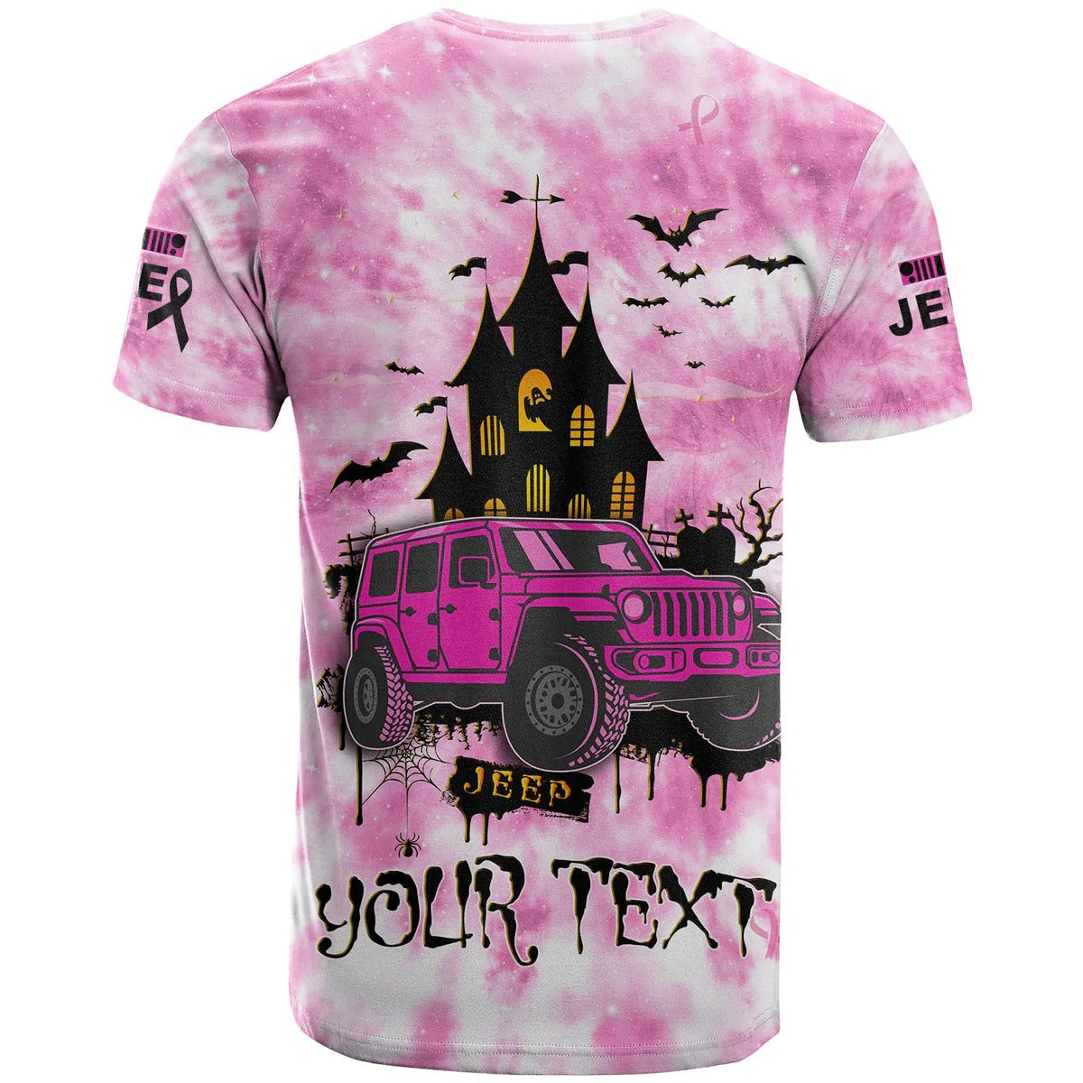 JEE Car Breast Cancer Shirt. T Shirt Tie Dye Halloween In October We Wear Pink TO2585