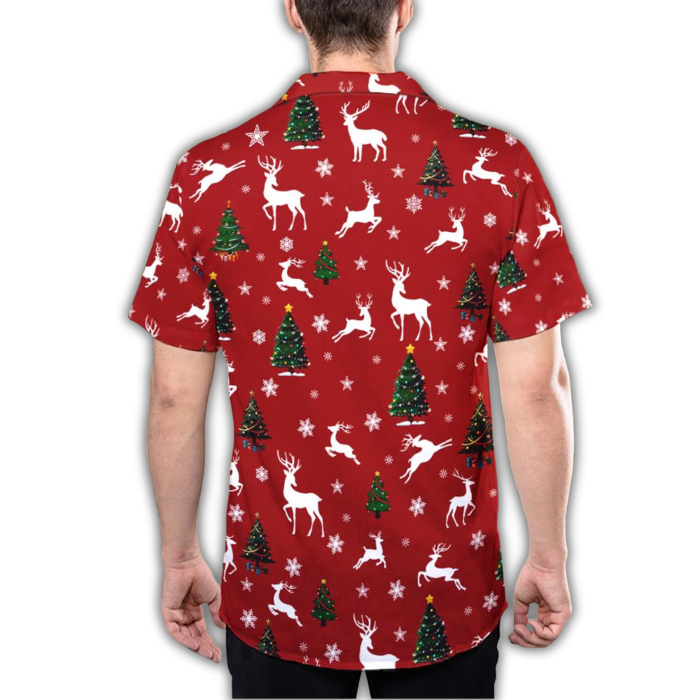 Reindeer Xmas Red Hawaiian Shirt For Men Women, Christmas Hawaiian Shirt HE0874