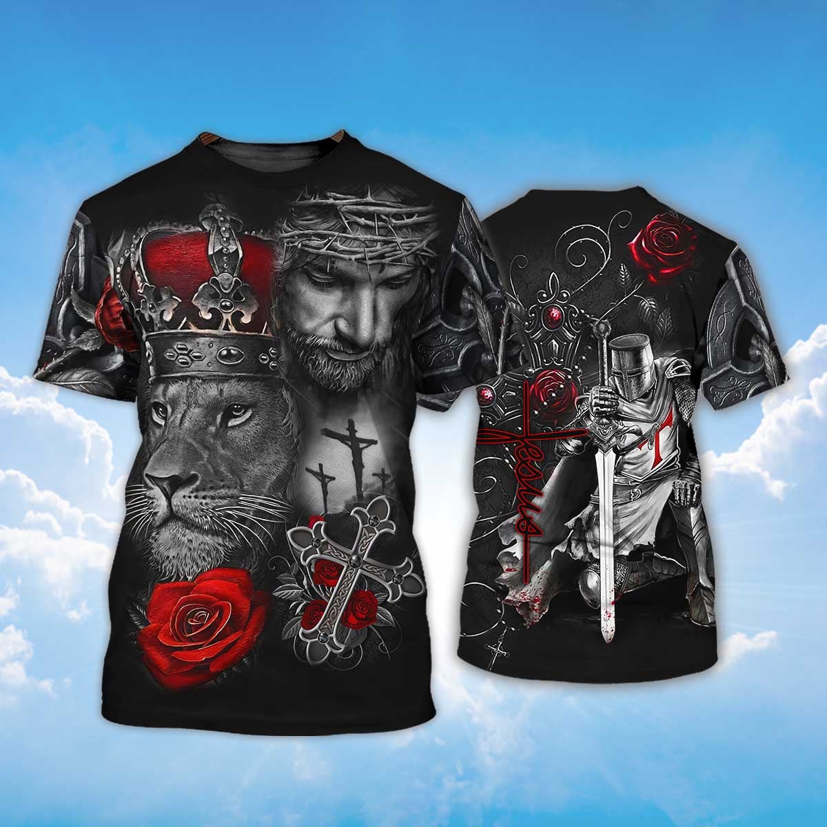 Knight Templar Lion A Child Of God T Shirt Lasfour TO1493