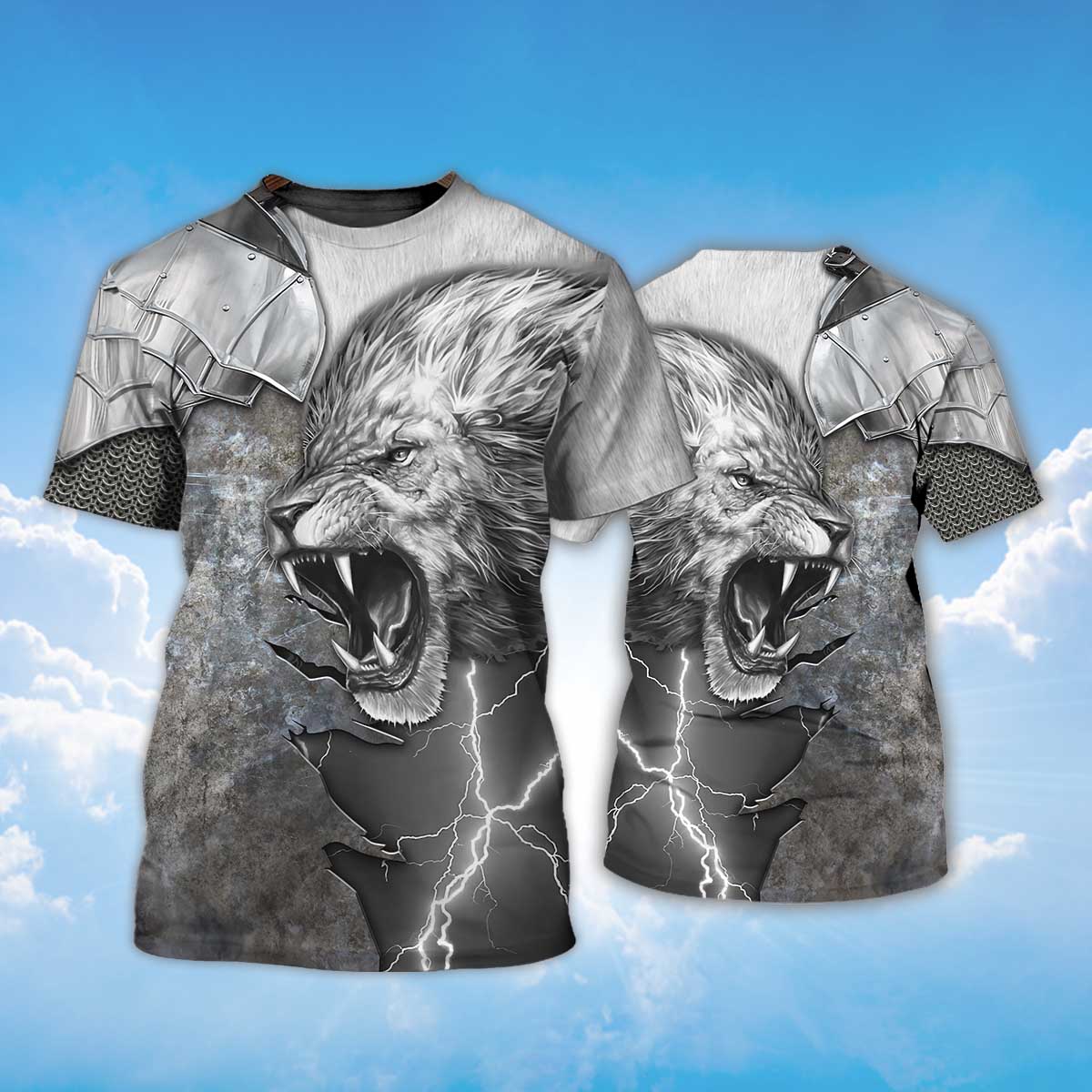 Thunder Lion Knight Armo Patterns T Shirt TO1477