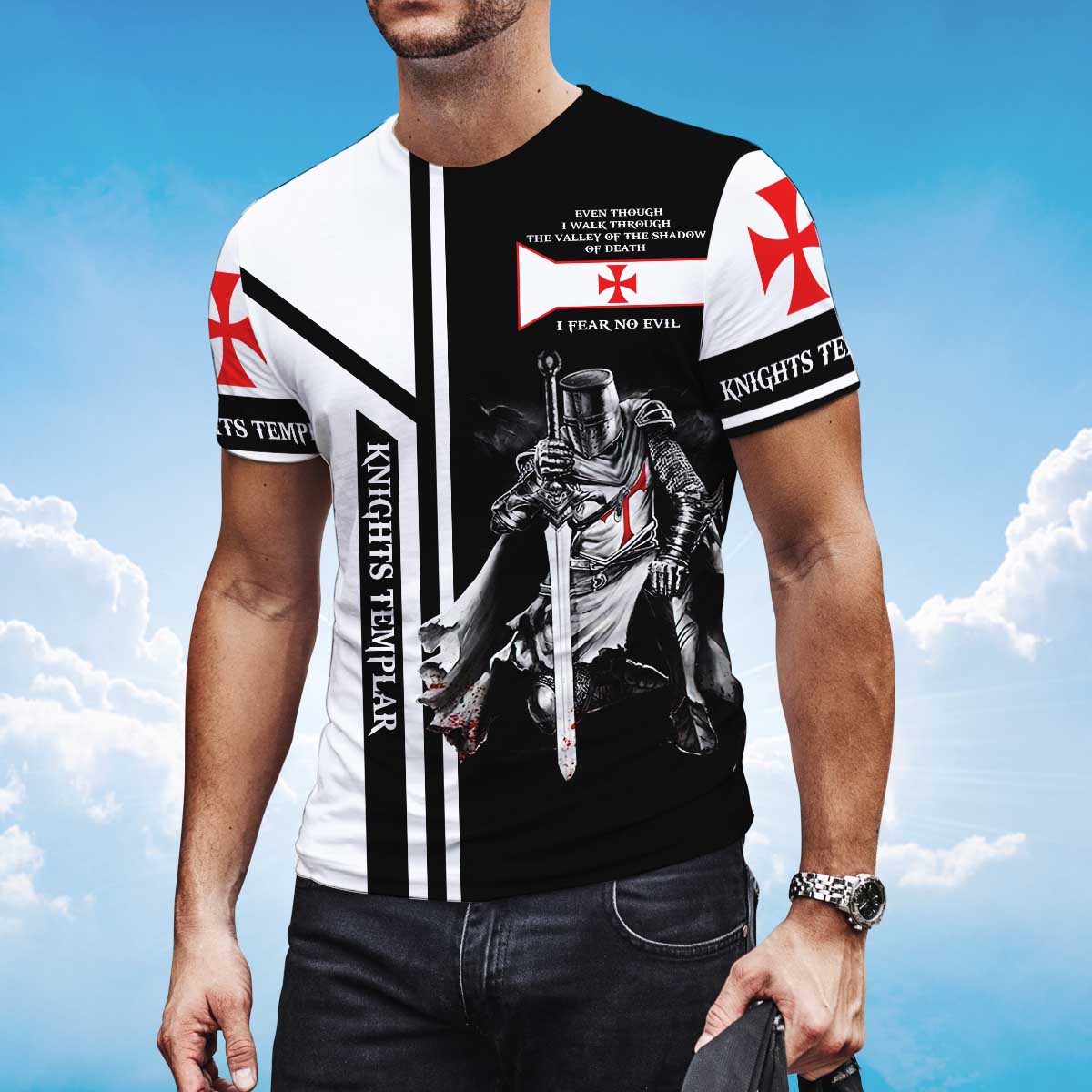 Stand For The Flag Tshirt Kneel For The Cross Knight Templar 3D All Over Print Shirt TO1387