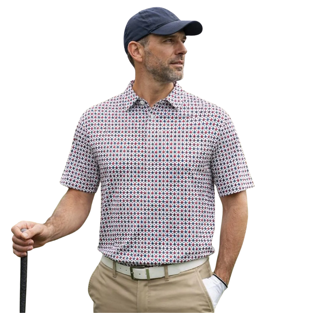 Blue Red White Jet Airplane Golf Polo Shirt For Men, Military Airplane Golf Shirts GE0427