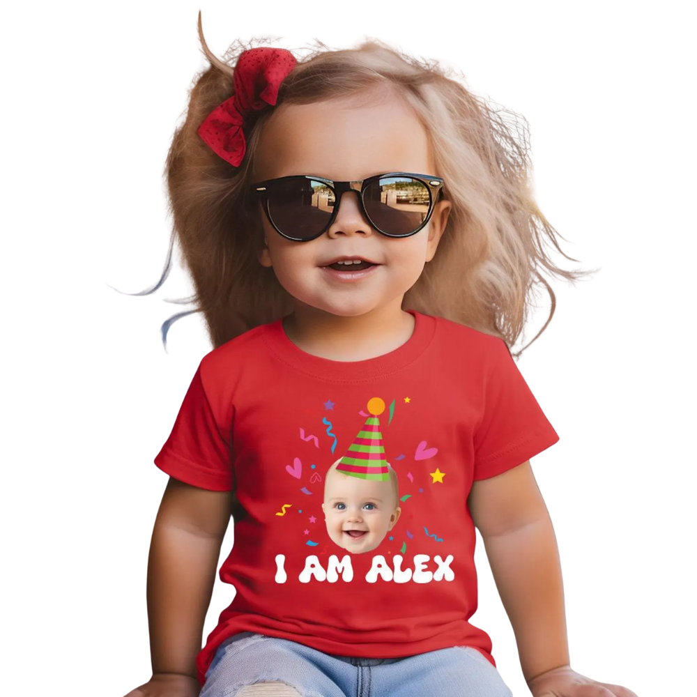 Custom Photo Birthday 1st Matching Family T Shirt, Personalized Photo First Birthday Family Shirts ET1162