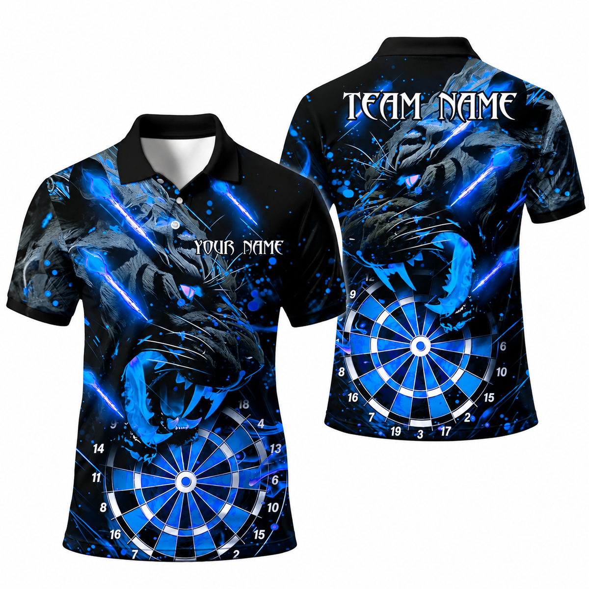 Custom Panther Darts Men Polo Shirt, Custom Panther Dart Shirt For Team DZ0178