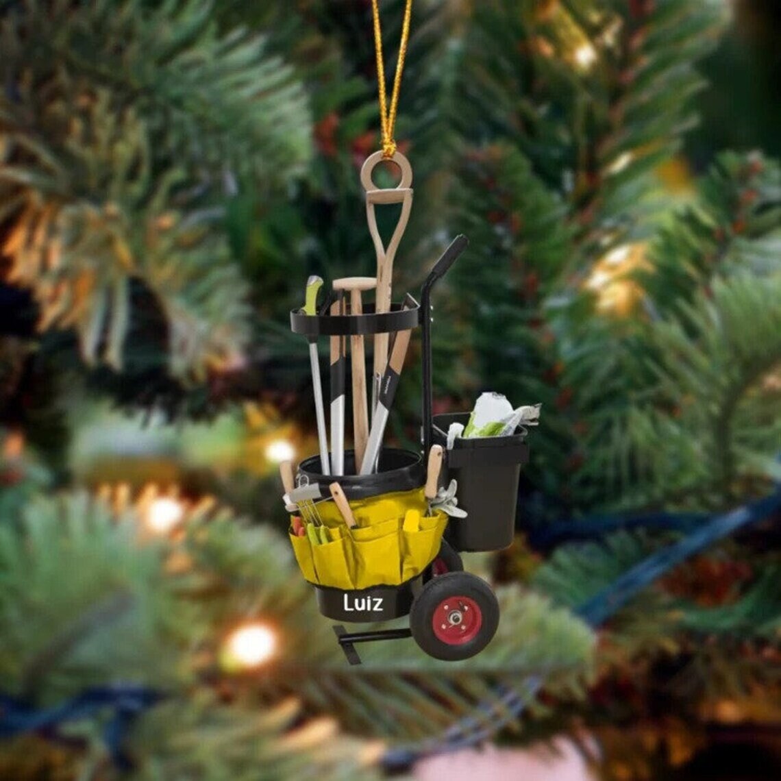 Personalized Garden Tool Ornament, Gardening Lover Christmas Ornament, Gardener Ornament Gift, Plant Gift, Garden Christmas OO1593