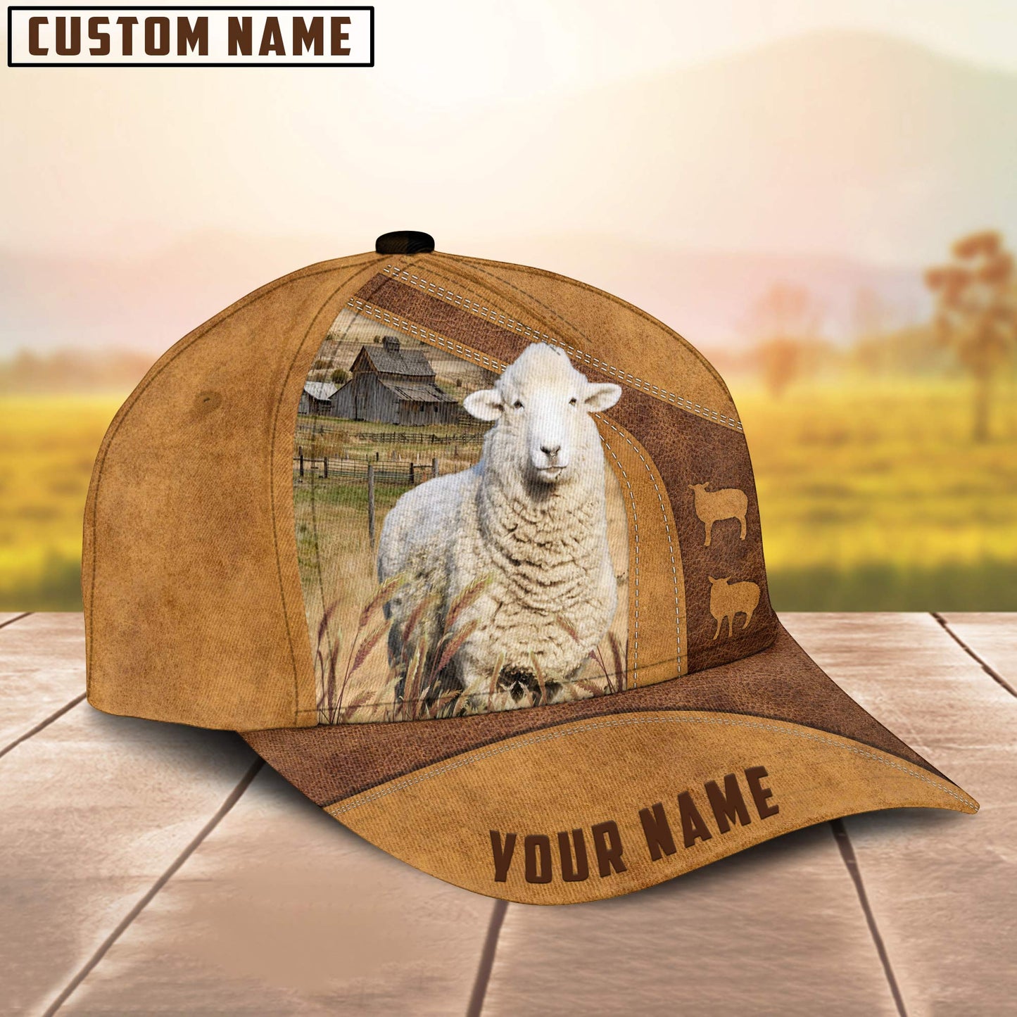 Personalized Sheep Cap , Sheep Baseball Hat, Farm Baseball Hat, Cap Hat For Farmer Farm Lover CO1035