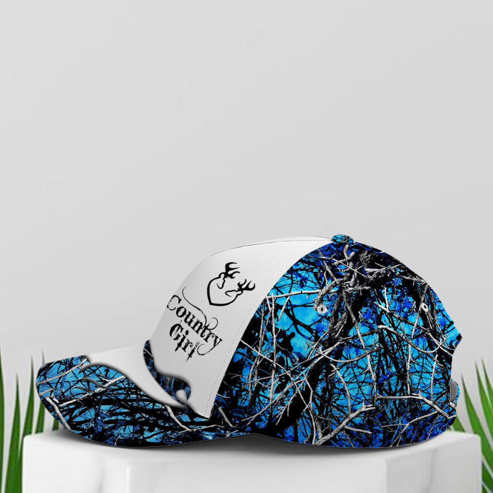 Blue Camouflaged Deer Pattern Baseball Cap Lasfour CO0951
