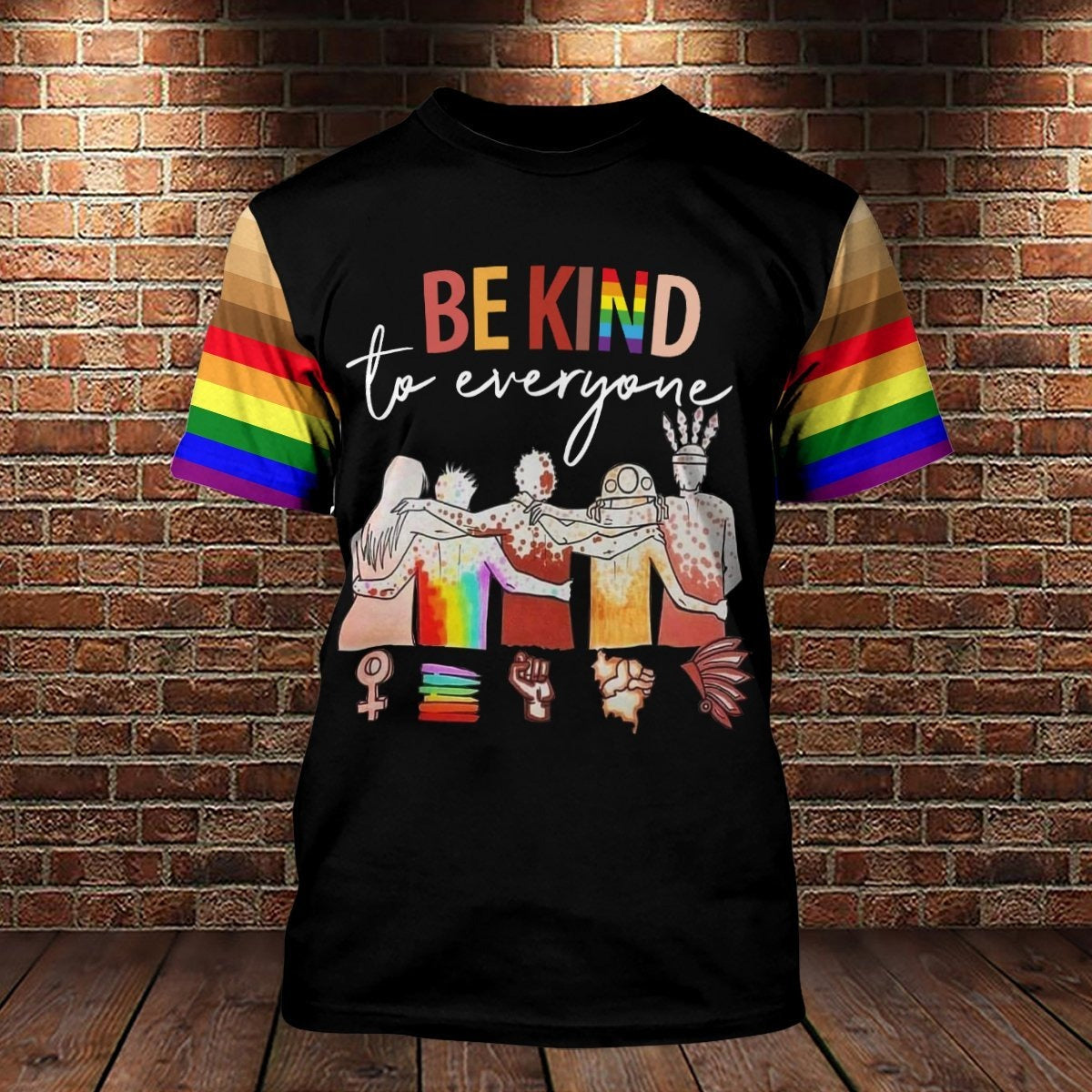 Lgbt Be Kind To Everyone 3D All Over Printed Shirts For Gay And Lesbian, Gift For Lgbt Pride Month LO0928
