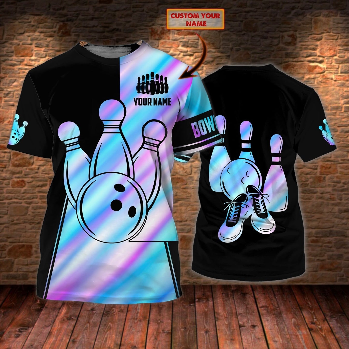 Customized With Name 3D Full Printed Tshirt For Bowling Lovers, Mens Bowling Shirt, Womens Bowling Shirt TO0744