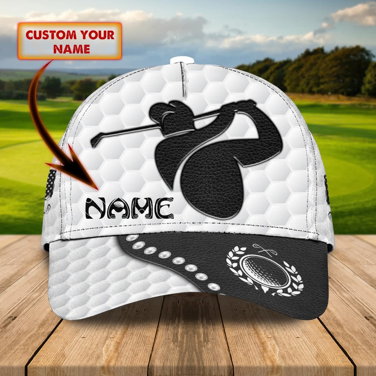 3D Classic Cap Golf 7 Personalized Name Cap Lasfour CA0517