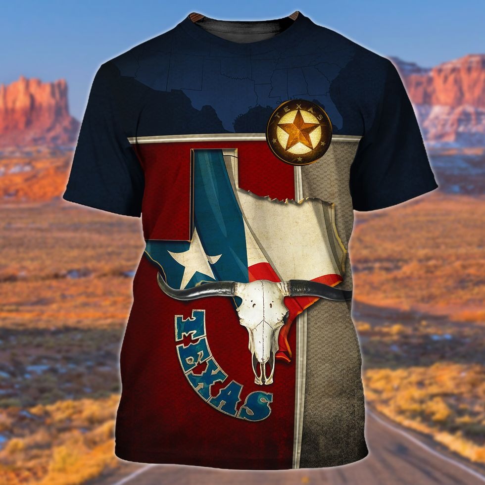 Texas Map T Shirt For Men And Women, 3D Pride Texas Shirts TO0985