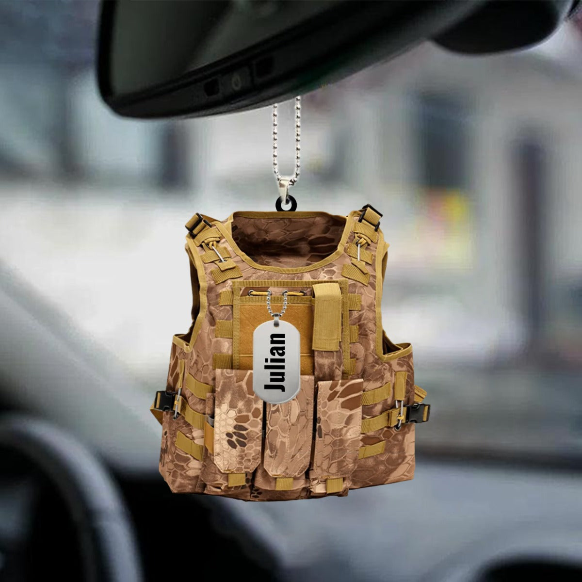 Personalized Flat Acrylic Ornament Outdoor Vest Car Hanging Ornaments OO0076
