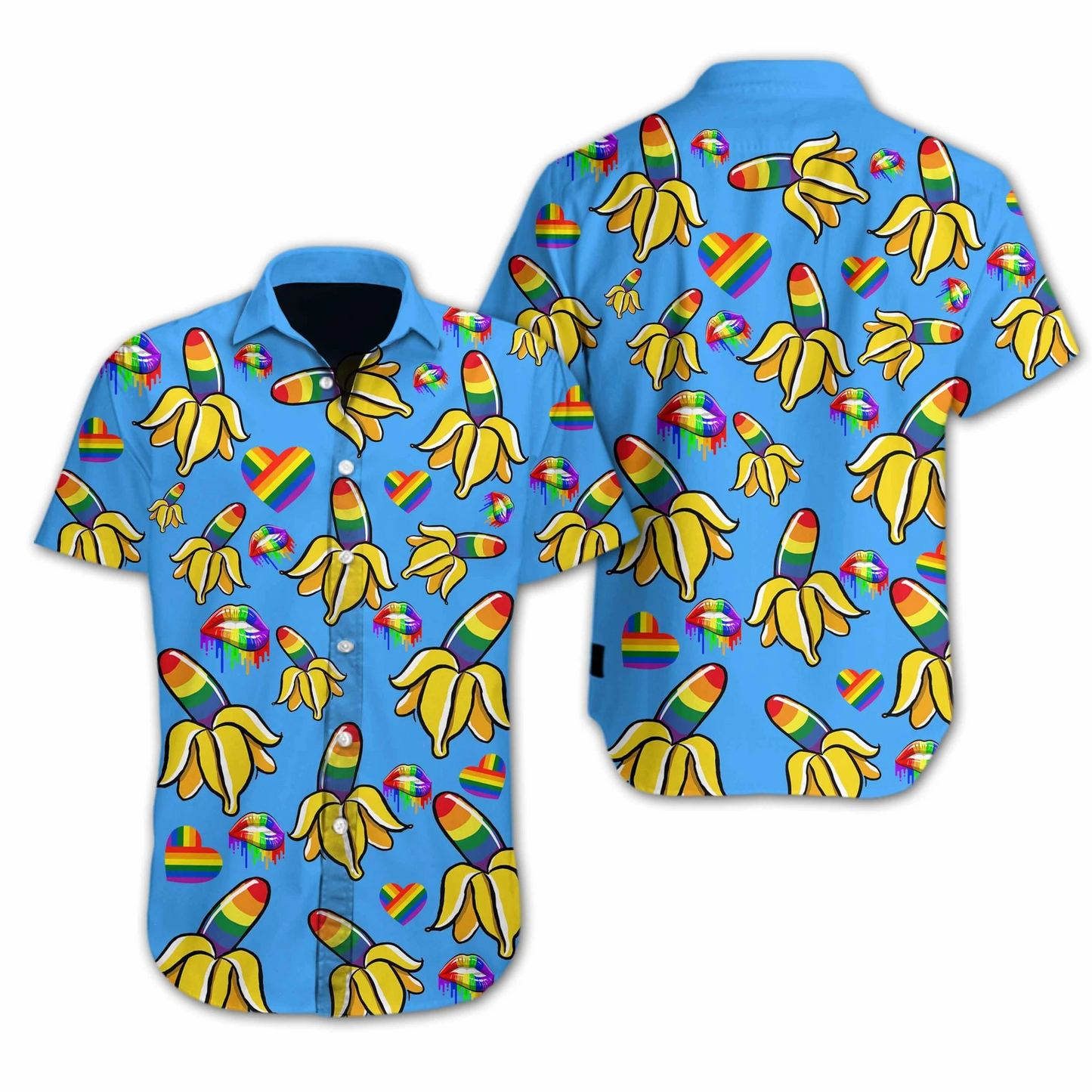 Gay Pride Gift Hawaiian Shirt, Banana Design Hawaiian Shirt HO5492