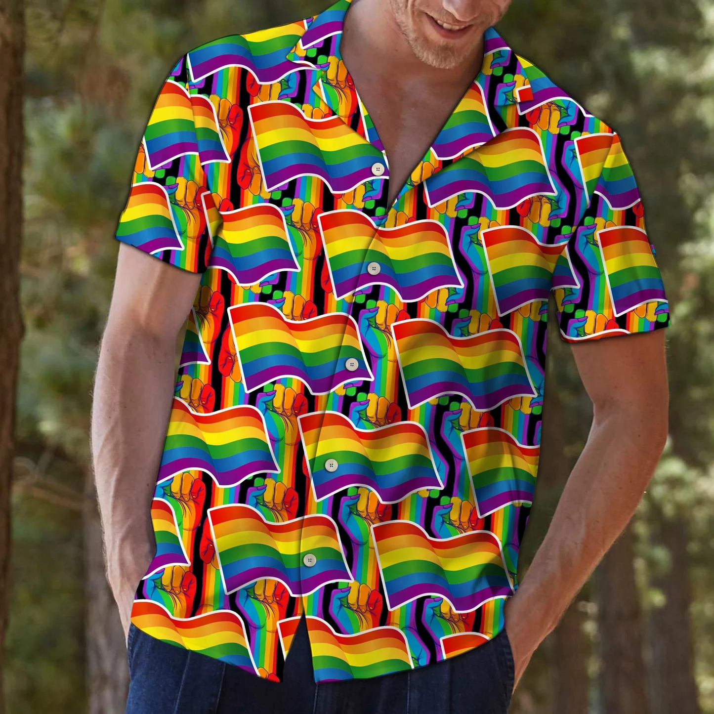 Gay Pride LGBT Hawaiian Shirt, Gift For Couple Gay 3D Shirt HO5479