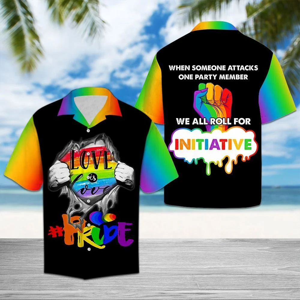 Pride LGBT Rainbow Hawaiian Shirt, Love Is Love, Gift For Pride Month HO5477