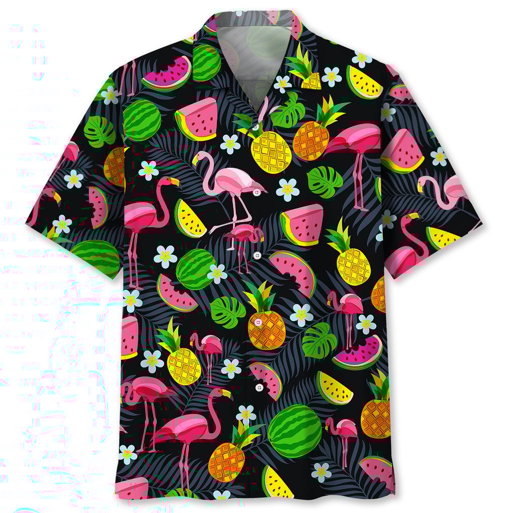 3D All Over Print Flamingo Hawaiian Shirt, Hawaii Beach Aloha Shirt for Men, Flamingo Shirt HO3736