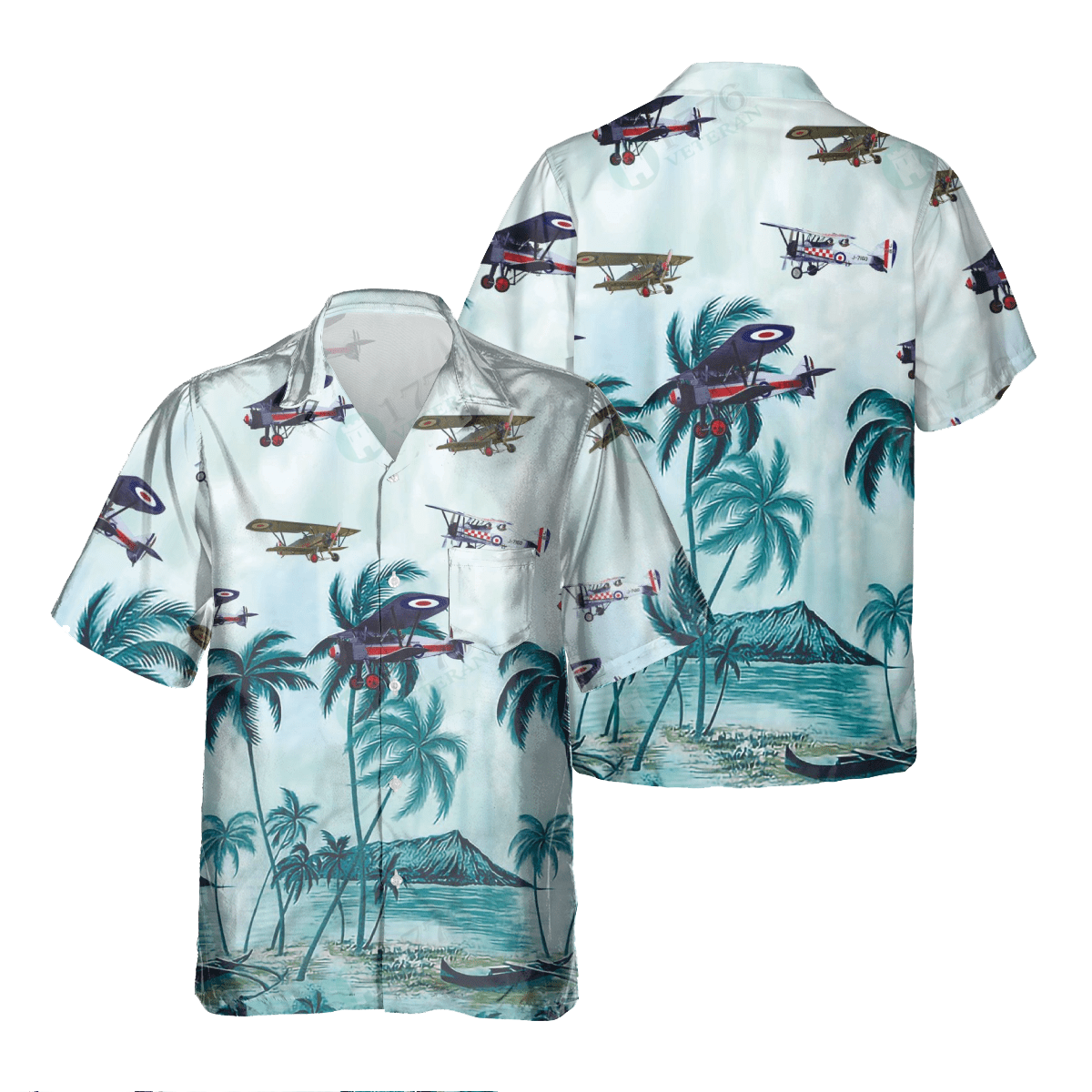 Armstrong Whitworth Siskin_Pocket Hawaiian Shirt, Hawaiian Shirt for Men Dad Veteran, Patriot Day HO0473