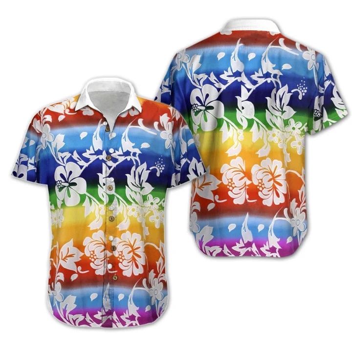 Time Of Spring Lgbt Flower Design Hawaiian Shirt HO2186